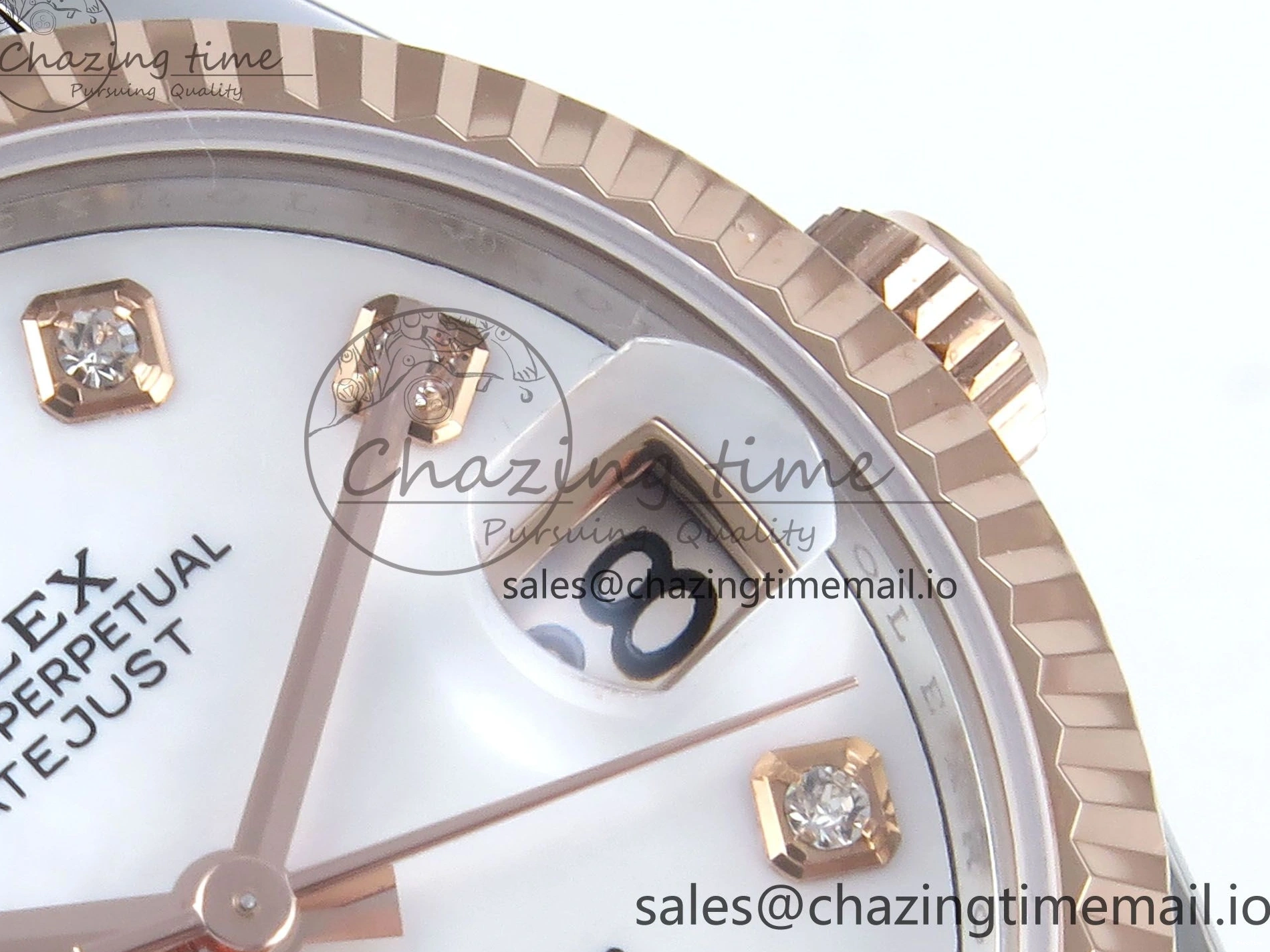 MiroTime 0103 QuickDry DateJust 31 278271 ARF 1:1 Best Edition 904L Steel White MOP Diamonds Dial on SS RG Jubilee Bracelet ETA 517